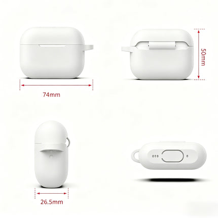 Airpods Pro 2nd Generation Case Protective Cover With Hook White