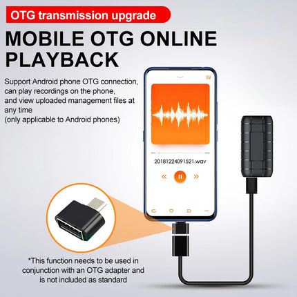500 hrs HD recording Mini voice activated recorder listening device 64 GB record
