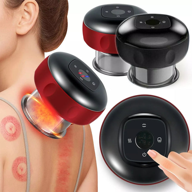 12 Adjustable Level Portable LCD Electric Cupping Therapy Massager USB Rechargeable