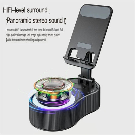 3-in-1 Phone Stand with Wireless Bluetooth Speaker & Charging Dock （Black）