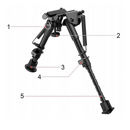 6-9 Inch Foldable Sniper Hunting Rifle Bipod Sling Swivel Shooting Gun Mount