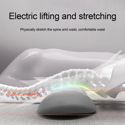 3 In1 Lumbar Traction Massager Vibration Heating Waist Back Sciatica Pain Relief