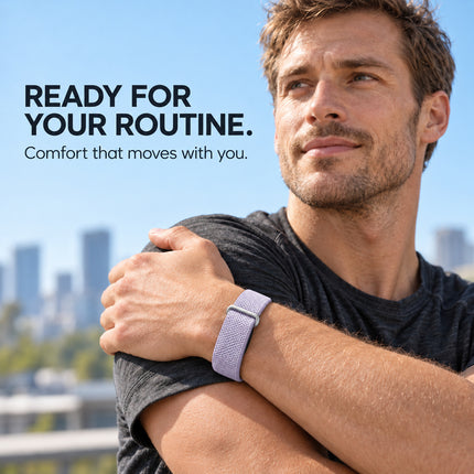 For Google Fitbit Air Performance Loop Band Recycled Polyester Adjustable Strap Light Purple