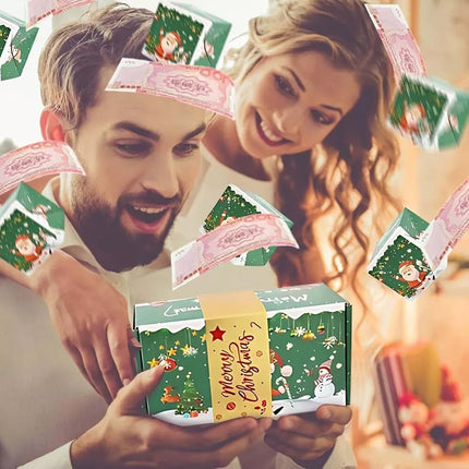 10 Bounces Christmas Surprise Gift Box Explosion for Money-Folding Pop-Up Explosion Gift Box Green