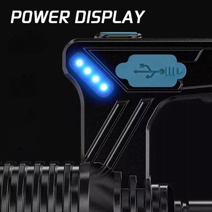 2Pcs 12000000LM LED Flashlight Super Bright Torch USB Rechargeable Lamp High Powered