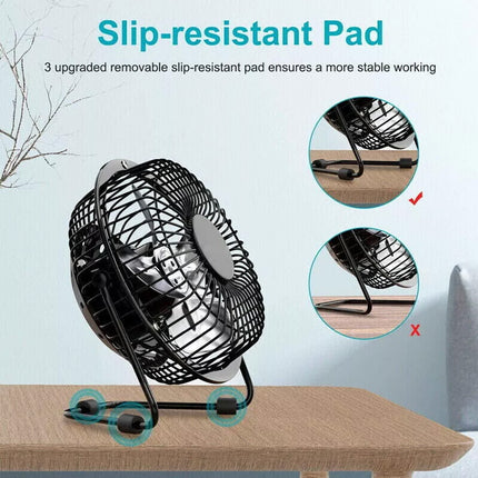 8Inch Portable USB Table Fan Mini USB Desk Fan Small Quiet Personal Cooler