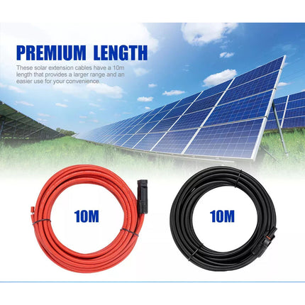 10M Extension Cable Wire Connectors Solar Panel To Regulator 6mm² 10AWG 12AWG