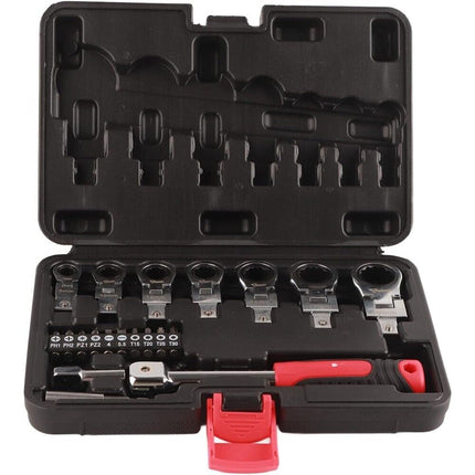 20Ps Ratchet Wrench Set Screwdriver Bit Kit