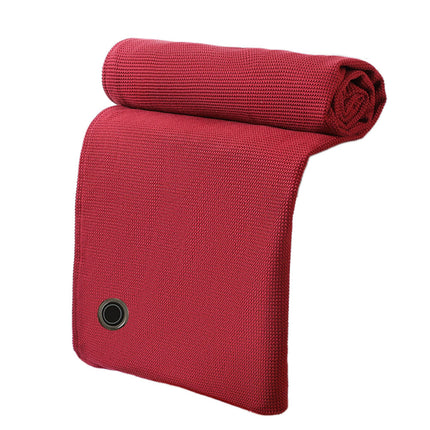 USB Electric Heated Throw Blanket Warm Poncho Wrap Blanket Portable Heated Shawl (Wine Red)