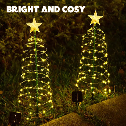 Spiral LED Light Tree Christmas Outdoor Xmas Decor Waterproof Garden 50CM Multicoloured