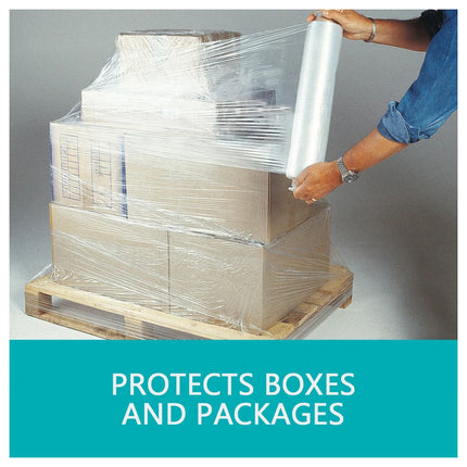 1Pk Clear Stretch Film Pallet Carton Shrink Wrap Hand Use Roll 500mm x 220M 20UM