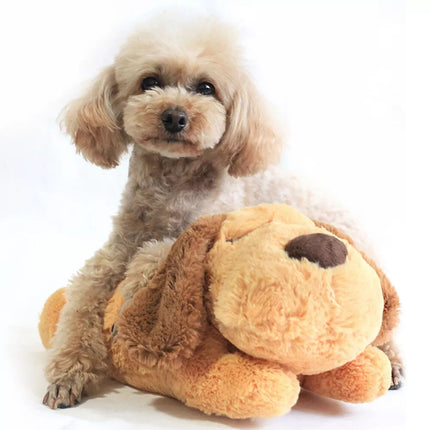 Pet Puppy Cat Soft Plush Toy Heartbeat Sleeping Buddy Dog Behavioral Anxiety Aid
