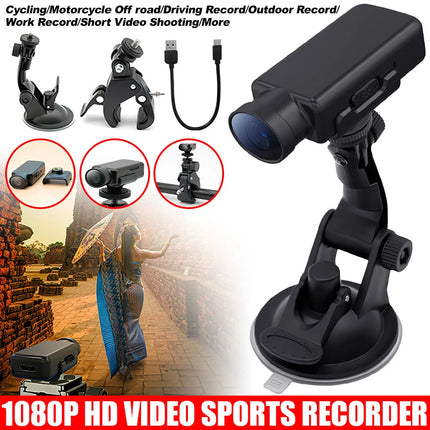Motorcycle Sport Action Camera 1080P HD Bike Helmet Dash Cam Video Recorder