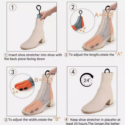 1PC Shoe Stretcher Men Women Boot Stretcher Stretch Width Expander W/Shoe Horn EUR 40-47