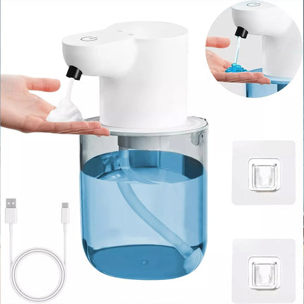 400ml Automatic Foaming Soap Dispenser, Touchless Dispenser USB Rechargeable