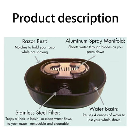 Efficiently Razor Rinser Cleaner Save Water Shaver Rinse Stand for Men