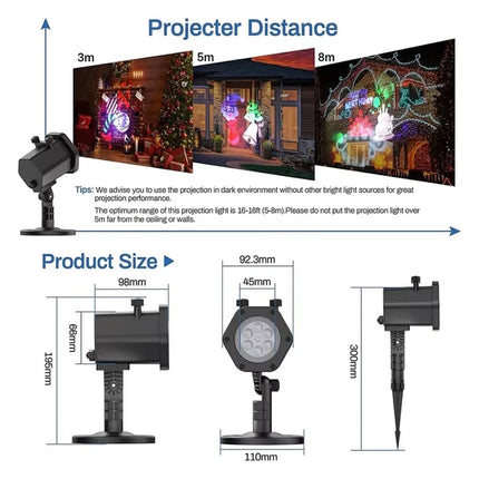 Halloween Laser Led Lamp Party Xmas Patterns Outdoor Christmas Projector Lights