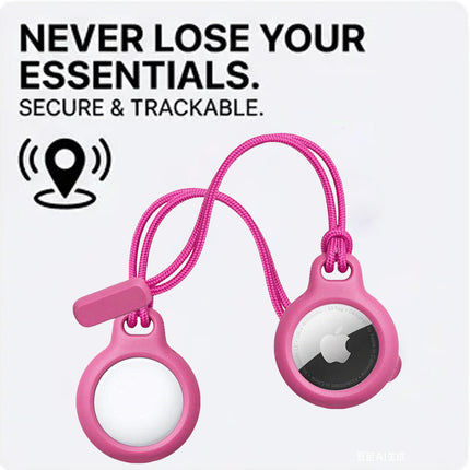 Apple AirTag Lanyard Case Protector Cover Pink