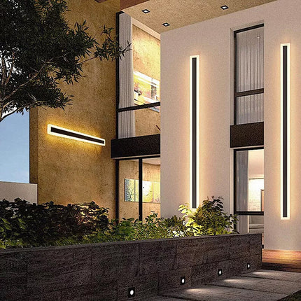 Modern LED Wall Light Sconce Waterproof Outdoor Lamp Exterior Lights Long Strip 19W 80CM Warm White