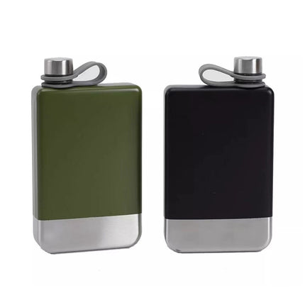 9oz Stainless Steel Pocket Hip Flask Liquor Alcohol Bottle Portable Outdoor Amy Green