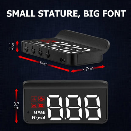 Speedometer Universal Car HUD Digital Head Up Display Speed Control Warning