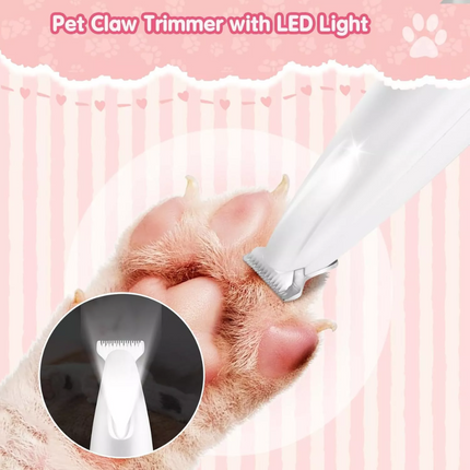 Dog Paw Trimmer Fully Waterproof Pet Hair Trimmer with LED Display Dog Clippers