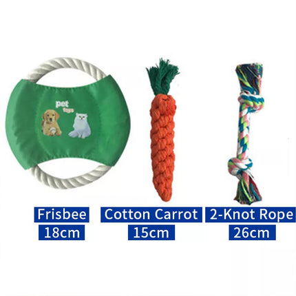 10 PCS Durable Cotton Rat Rope Pet Toys Puppy Dog Cat Pull Teeth Chew Toy Set