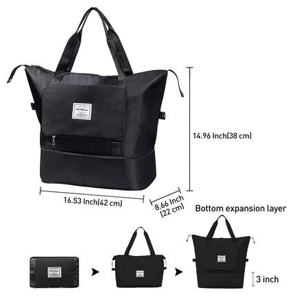 Foldable Travel Bag Unisex Lightweight Large Capacity Folding Duffel Travel Bag Purple