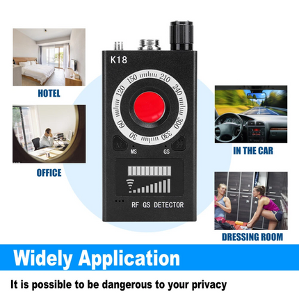 K18 RF Signal detector Anti-spy Detector Camera GSM Audio Bug Finder GPS Scanner