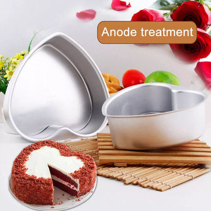 10" Tin Heart Shaped Bread Cake Pan Bakeware Molds Baking Tray Moulds mold