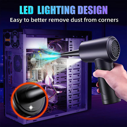 50000 RPM Electric Air Duster 3-Gear LED Dust Blower for Computer Keyboard Car