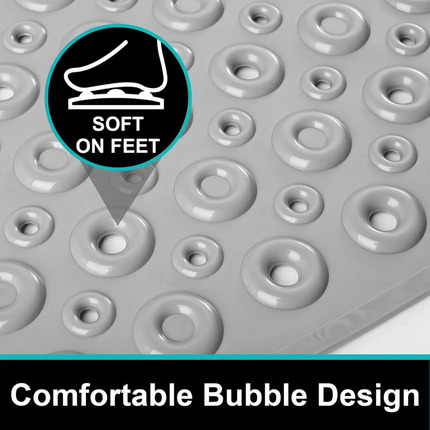 Non Slip Bath Mat Extra Large Shower Mat Bathtub Anti-Mold Rubber Strong Suction