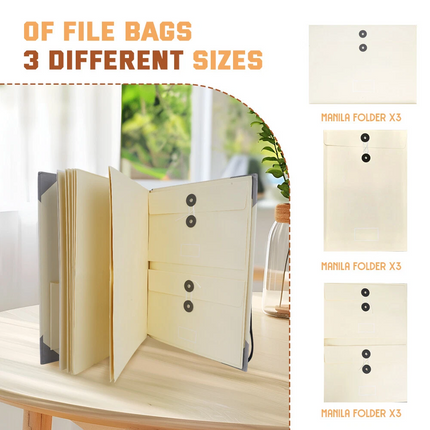 Accordion Storage Book Document Organizer For Home Office School HospitalCommand