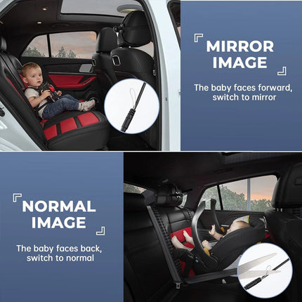 4.3'' Baby Car Camera HD 1080P Rear-Facing Infant Monitor Night Vision Wide View