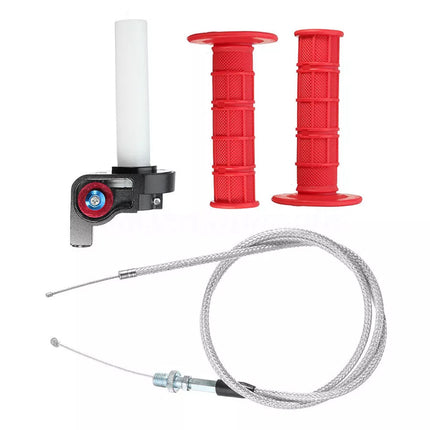 22mm 7/8'' Throttle Twist Grip & Cable Kit For 50-250CC ATV Quad Pit Dirt Bike