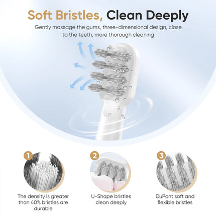 Electric Toothbrush Rechargeable With 12 Brush Heads 5 Modes Timer