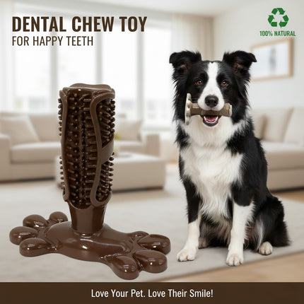 Chocolate M Size Dog Toothbrush Toy Clean Teeth Brushing Stick Mouth Chewing Dental Care Play Dog