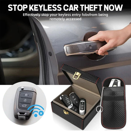Faraday Box with Faraday Pouch 2 Pack Keyless Entry Car Key Safe Protector