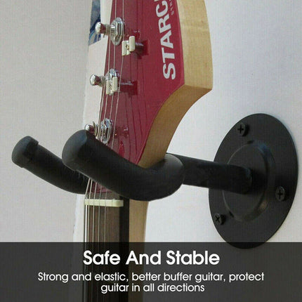 8Pcs Guitar Hanger Wall Mount Holder Hook Rack Bracket Padded Instrument Display