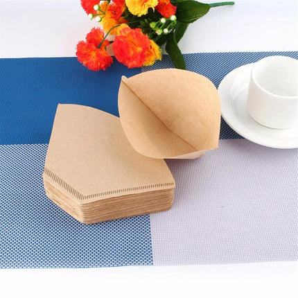 500x 102 Coffee Filter Paper Natural Thick Strong Original Wooden Drip Paper