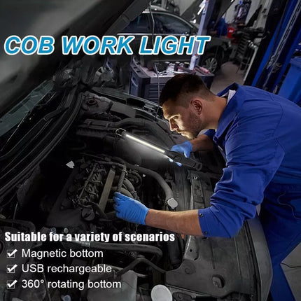 LED COB Portable Work Light Car Garage Mechanic Hand Torch Lamp USB Rechargeable