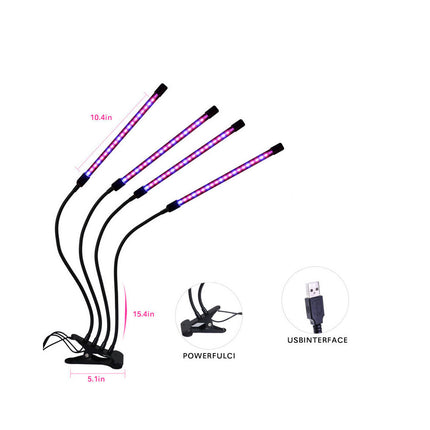 4 Head LED Grow Light Plant Light Panel Growing Plant Veg Flower Indoor Lamp