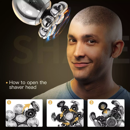 7 Head Razor Electric Shaver Bald Beard Hair Skull Trimmer Beard Remover Gift