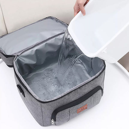 Outdoor Portable Lunch Bag Thermal Insulated Food Container Cooler Bag 10L 26x19x21CM