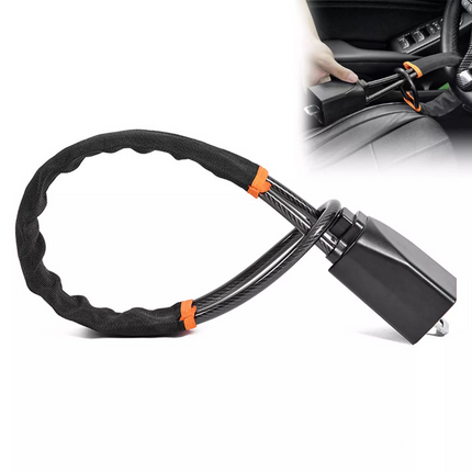 Universal Steering Wheel Lock with 2 Key Seat Car Belt Lock Anti-Theft Device
