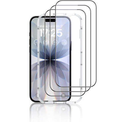 2Pcs Screen protector Tempered Glass Case Friendly Full Cover iPhone 17 iPhone 17 Pro 17 Pro Max (Copy)