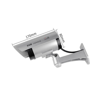 2PCS Power Dummy Fake Security CCTV Camera Flash LED Light Outdoor Surveillance