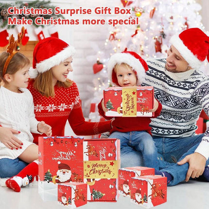 10 Bounces Christmas Surprise Gift Box Explosion for Money-Folding Pop-Up Explosion Gift Box Red