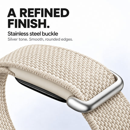 For Google Fitbit Air Performance Loop Band Recycled Polyester Adjustable Strap White
