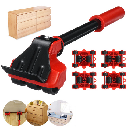 5x Furniture Lifter Moves Slider Roller Home Moving Wheels Mover Kit Lifting Kit